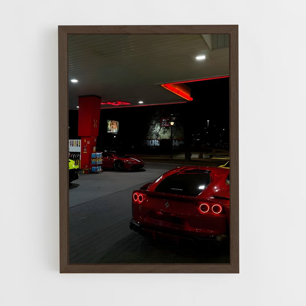 Poster superfast Rouge – affiche Ferrari (vue 5)